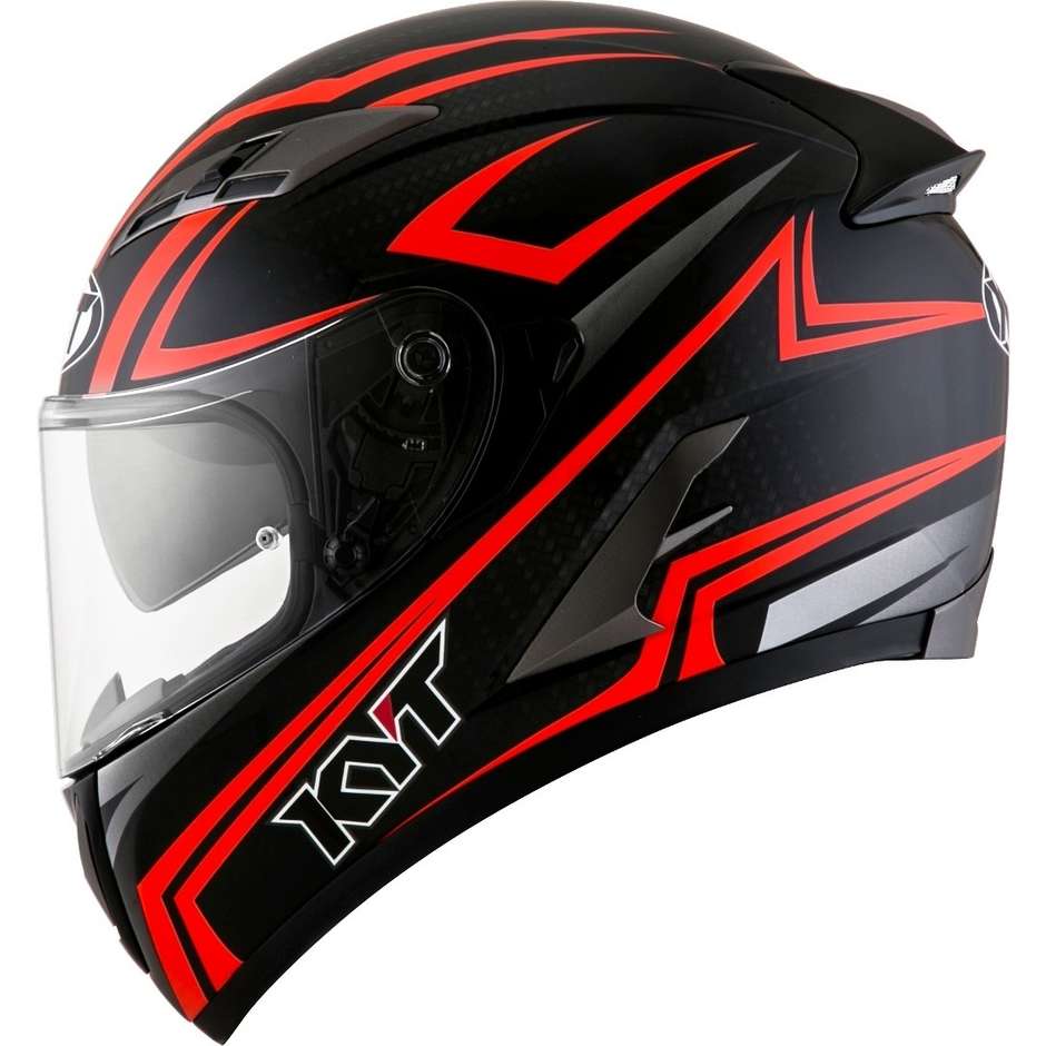 Integral Motorcycle Helmet  KYT  Falcon 2 ESSENTIAL Fluo Red 