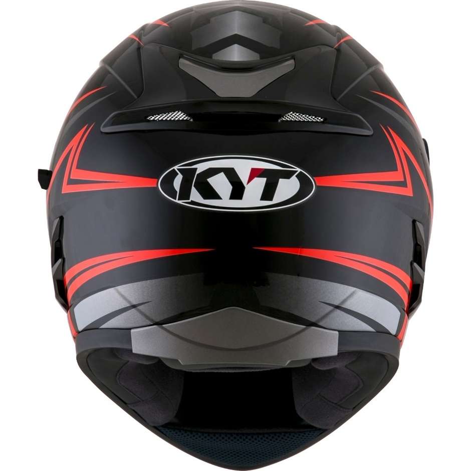 Integral Motorcycle Helmet KYT Falcon 2 ESSENTIAL Fluo Red