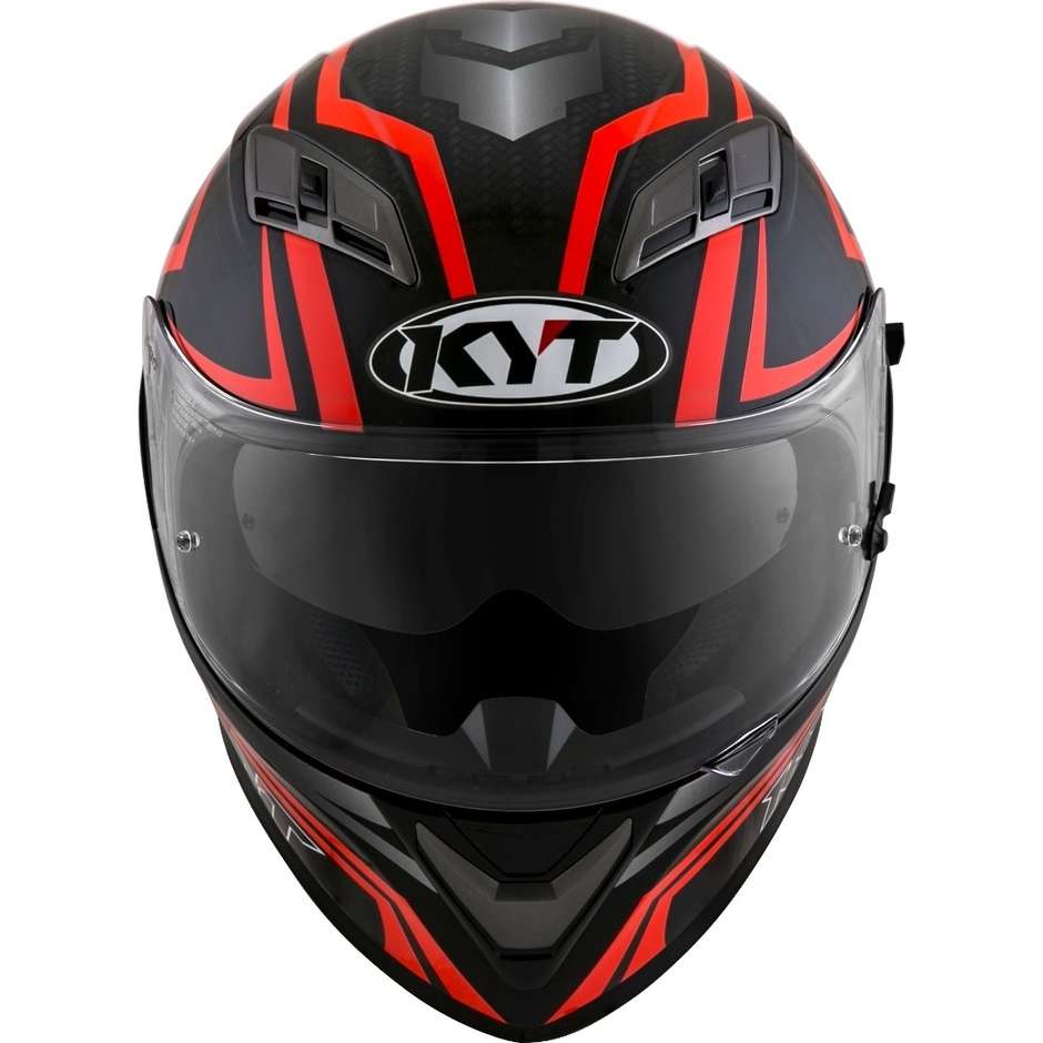 Integral Motorcycle Helmet KYT Falcon 2 ESSENTIAL Fluo Red