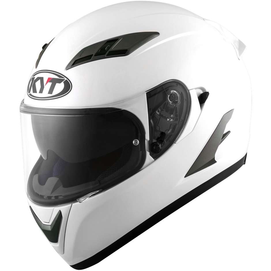 Integral Motorcycle Helmet KYT FALCON 2 PLAIN PEARL White