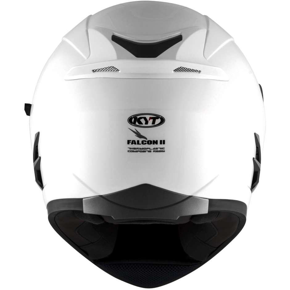 Integral Motorcycle Helmet KYT FALCON 2 PLAIN PEARL White