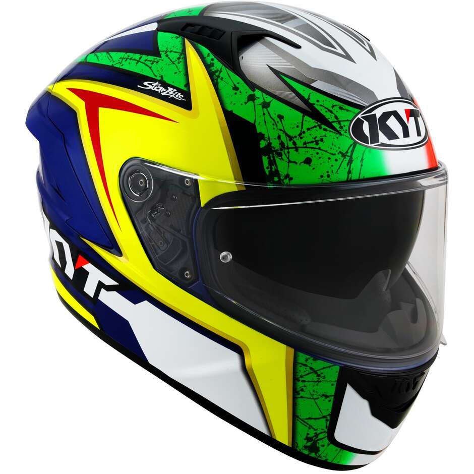 Integral Motorcycle Helmet Kyt NF-R DALLA PORTA REP. ORIGINAL (Red BLUE YLW)