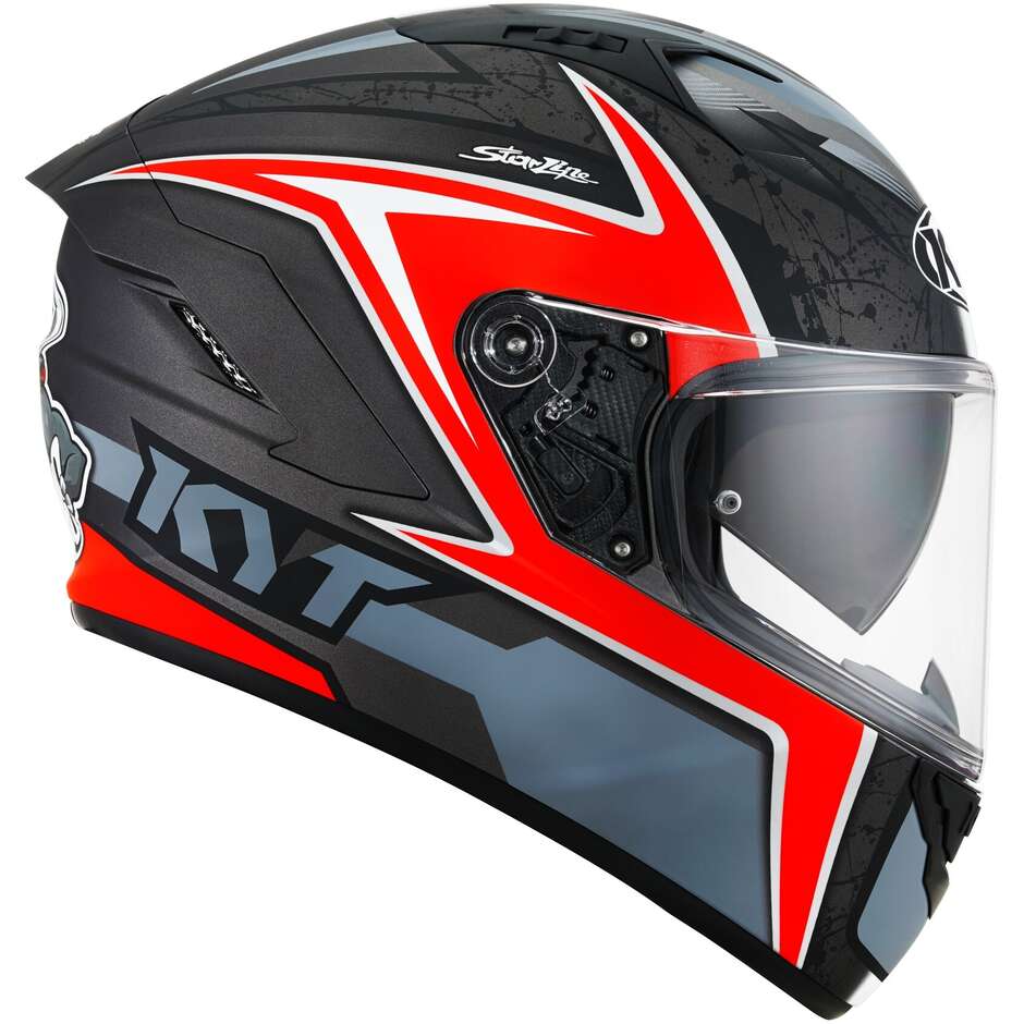 Integral Motorcycle Helmet Kyt NF-R MINDSET Anthracite Matt Red