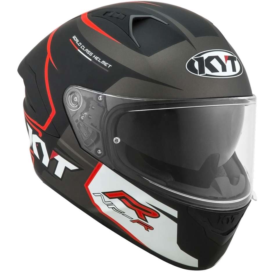 Integral Motorcycle Helmet KYT NF-R TRACK Matt Gray
