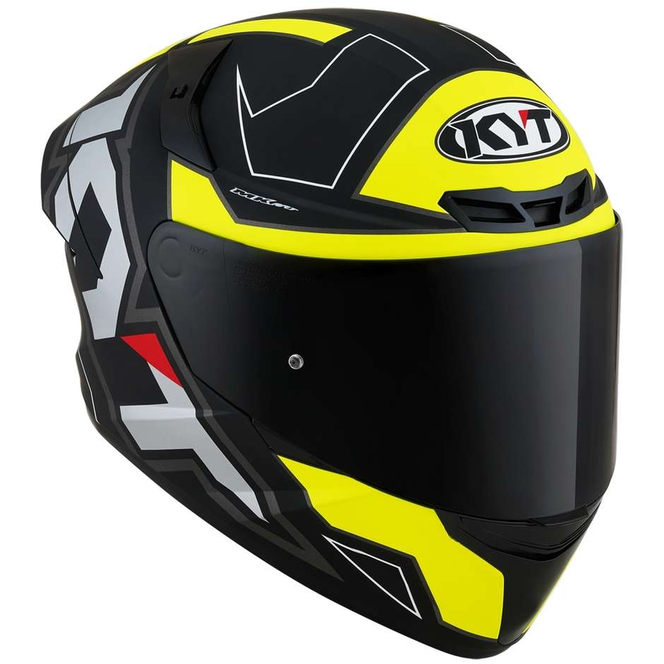 Integral Motorcycle Helmet KYT TT-COURSE ELECTRON Matt Black Yellow