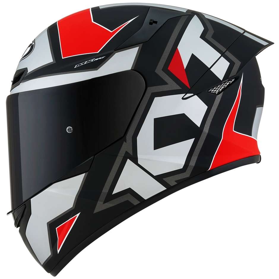 Integral Motorcycle Helmet KYT TT-COURSE ELECTRON Matt Gray Red