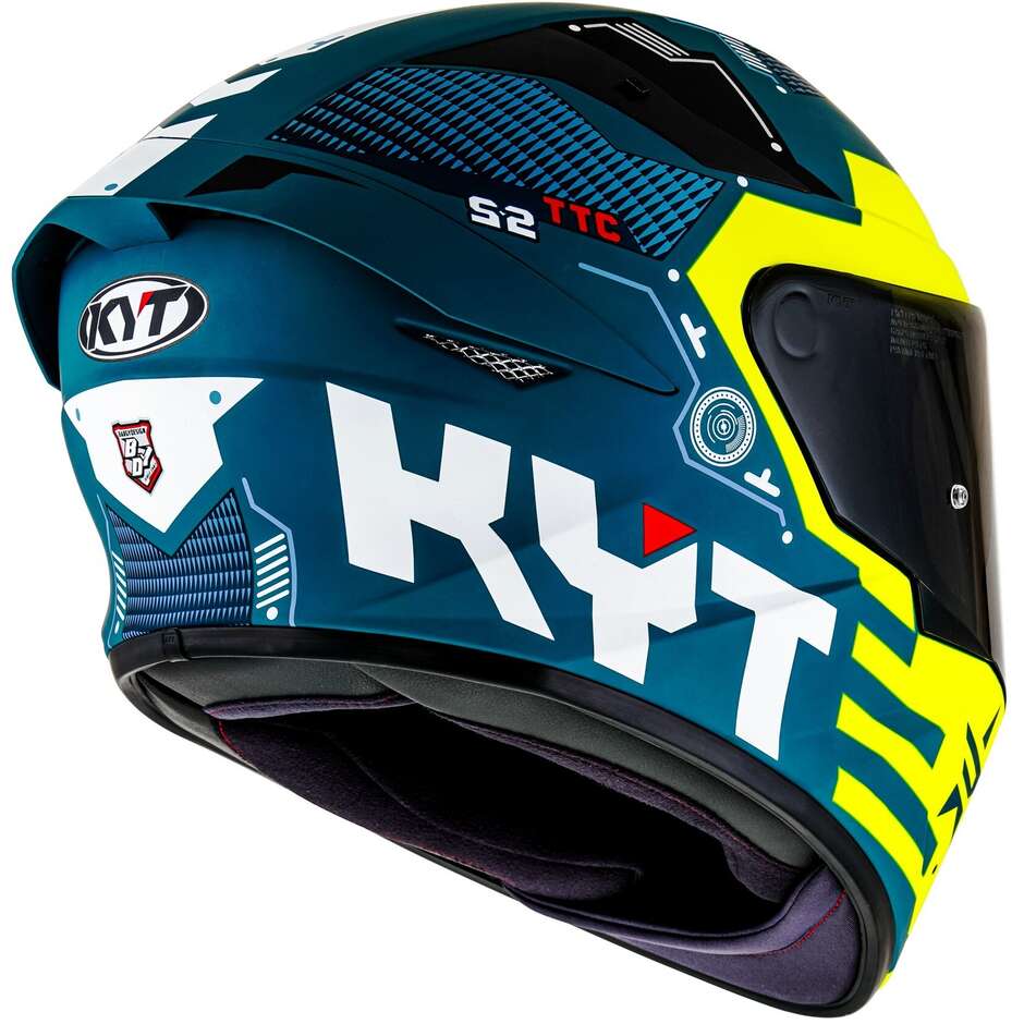 Integral Motorcycle Helmet Kyt TT-COURSE FUSELAGE Matt Yellow
