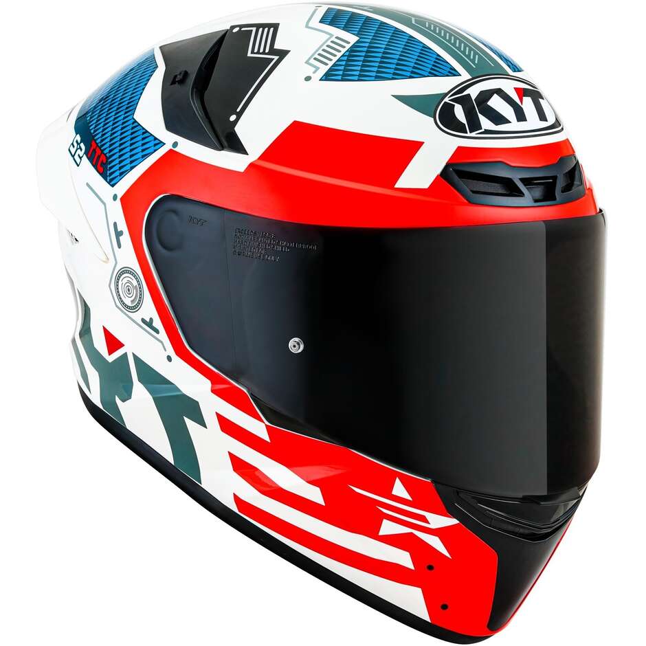 Integral Motorcycle Helmet Kyt TT-COURSE FUSELAGE Red