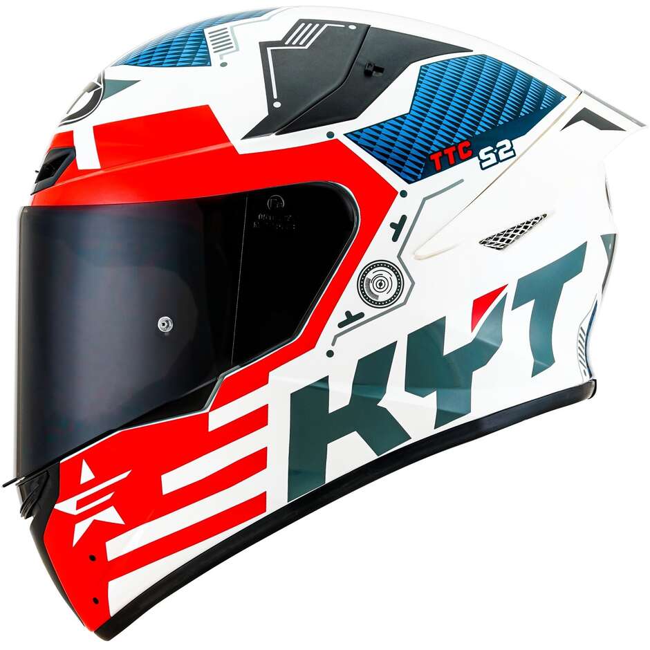 Integral Motorcycle Helmet Kyt TT-COURSE FUSELAGE Red