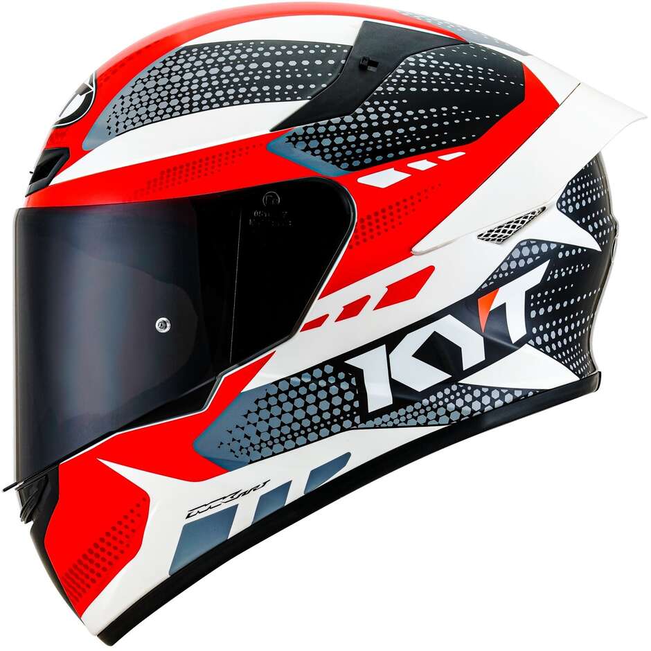 Integral Motorcycle Helmet Kyt TT-COURSE GEAR BLK Red
