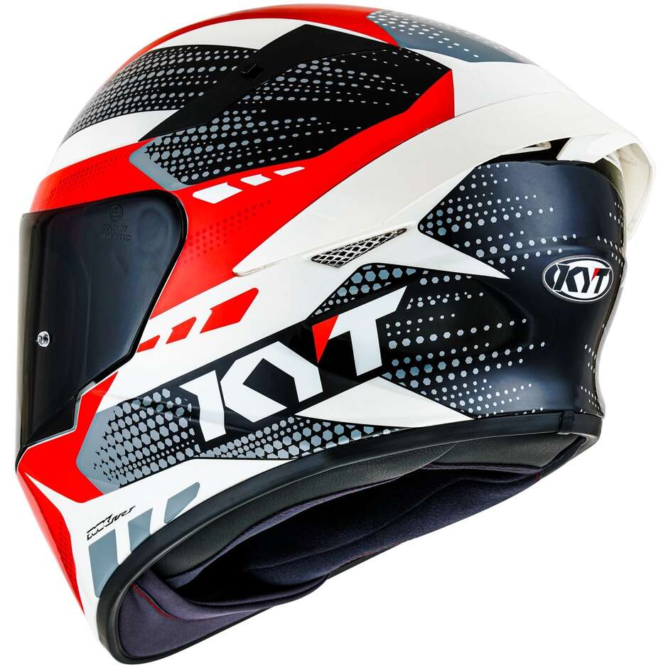 Integral Motorcycle Helmet Kyt TT-COURSE GEAR BLK Red
