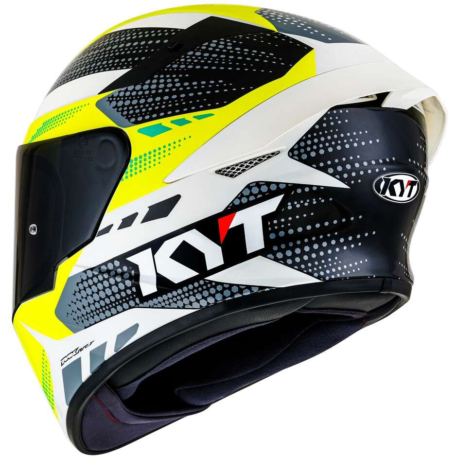 Integral Motorcycle Helmet Kyt TT-COURSE GEAR BLK Yellow