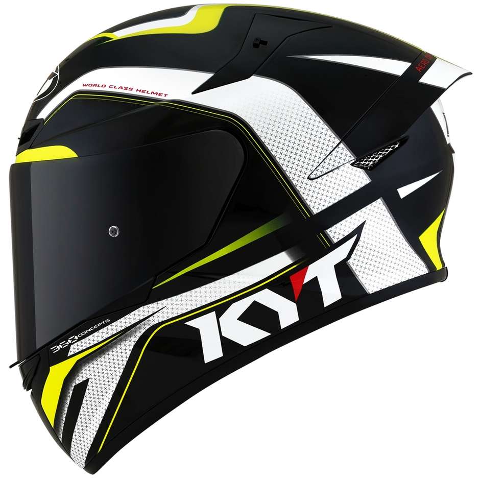 Integral Motorcycle Helmet KYT TT-COURSE GRAND PRIX Black Yellow