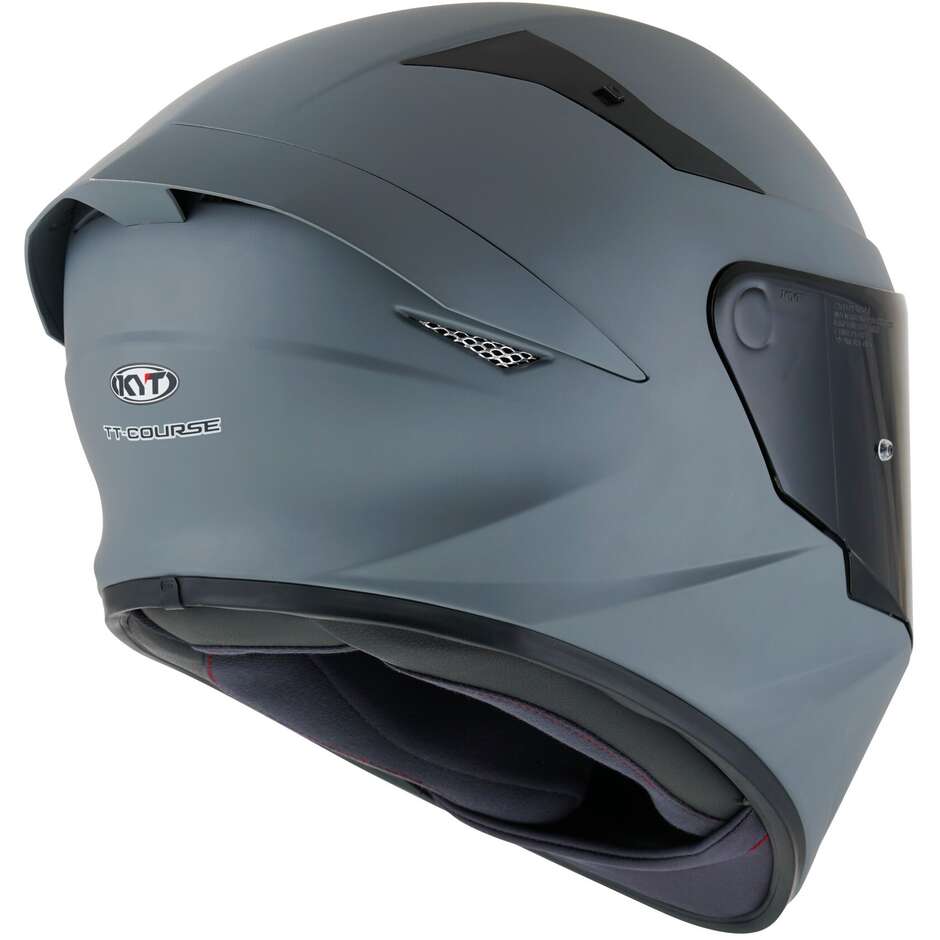 Integral Motorcycle Helmet Kyt TT-COURSE PLAIN Matt Gray