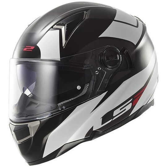 Integral Motorcycle Helmet LS2 Dart FT2 Thunderbolt White / Black