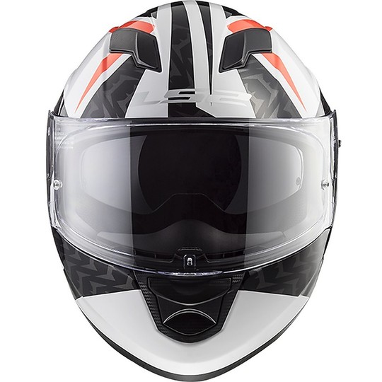 Integral Motorcycle Helmet LS2 FF320 Stream Evo COMMANDER White Black Red