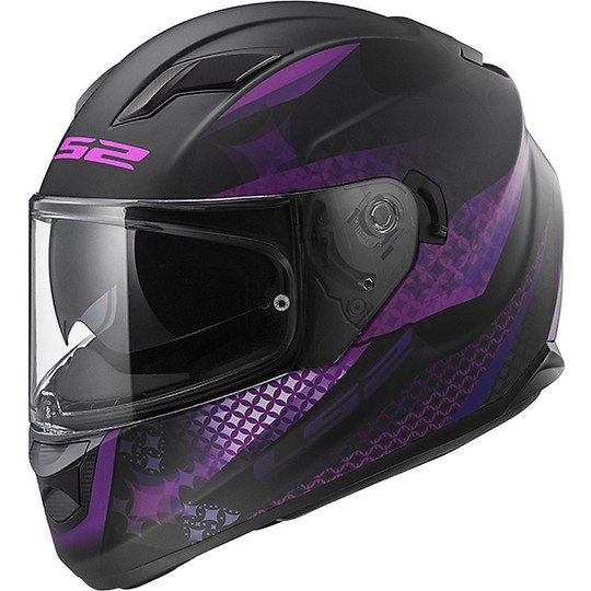 Integral Motorcycle Helmet LS2 FF320 Stream Evo LUX Black Pink Opaque