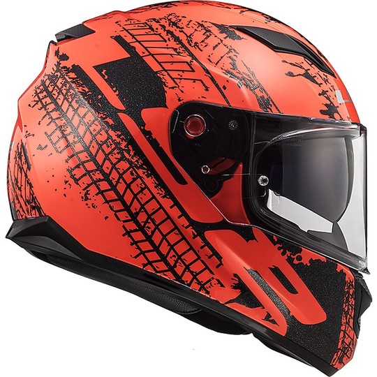 Integral Motorcycle Helmet LS2 FF320 STREAM EVO Orange Fluo Orange Lava