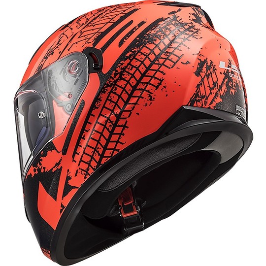Integral Motorcycle Helmet LS2 FF320 STREAM EVO Orange Fluo Orange Lava