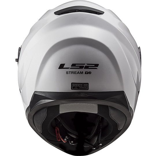 Integral Motorcycle Helmet LS2 FF320 STREAM EVO Solid Glossy White
