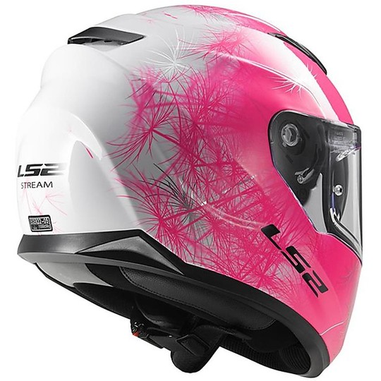 Integral Motorcycle Helmet LS2 FF320 Stream EVO Wind White / Fluo Pink