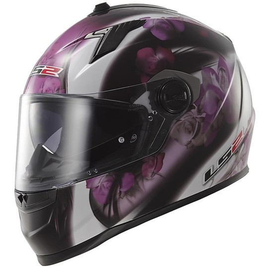 Integral Motorcycle Helmet LS2 FF322 Chic Pink Double Visor 