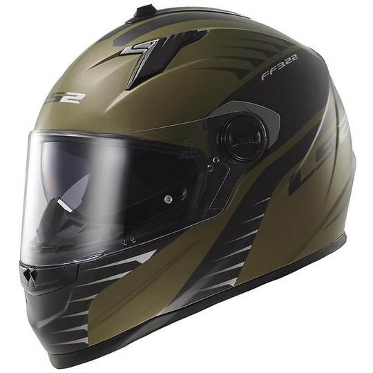Integral Motorcycle Helmet LS2 FF322 Concept II Air Fighter Military Green