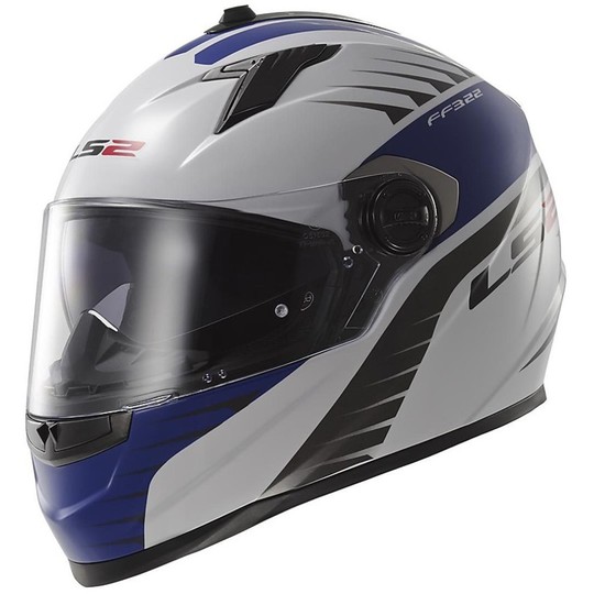 Integral Motorcycle Helmet LS2 FF322 Concept II Air Fighter White / Blue