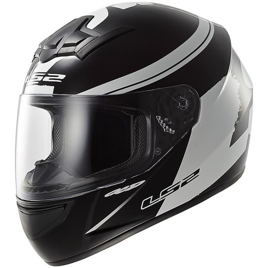 Integral Motorcycle Helmet LS2 FF352 Rookie Fluo Black / White