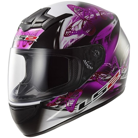 Integral Motorcycle Helmet LS2 FF352 Rookie Flutter Black / Purple