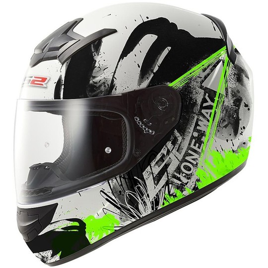 Integral Motorcycle Helmet LS2 FF352 Rookie One Green Fluo