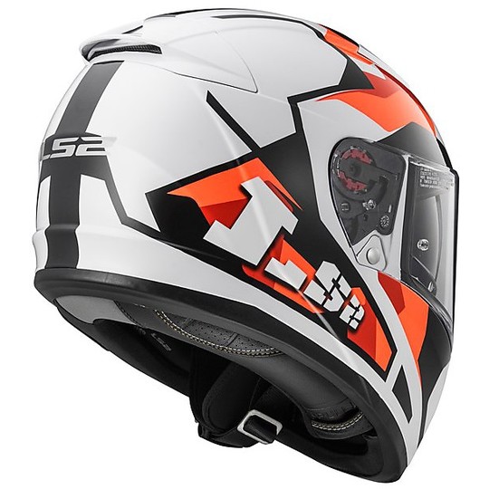 Integral Motorcycle Helmet LS2 FF390 Breacker Double Visor Sergent Red White