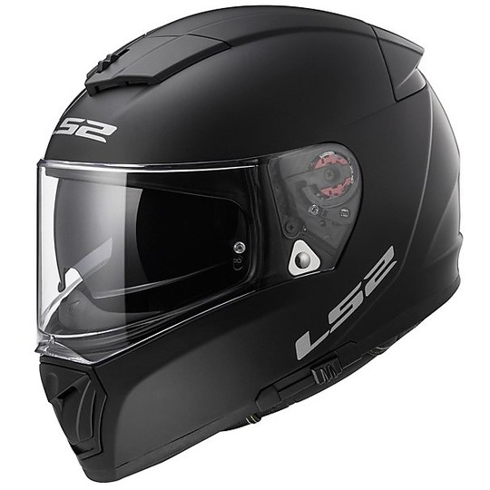 Integral Motorcycle Helmet LS2 FF390 Breacker Double Visor Solid Black Matt