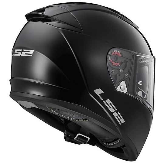 Integral Motorcycle Helmet LS2 FF390 Breacker Double Visor Solid Gloss Black
