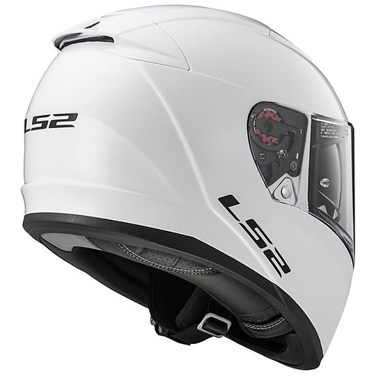 Integral Motorcycle Helmet LS2 FF390 Breacker Double Visor Solid White Glossy
