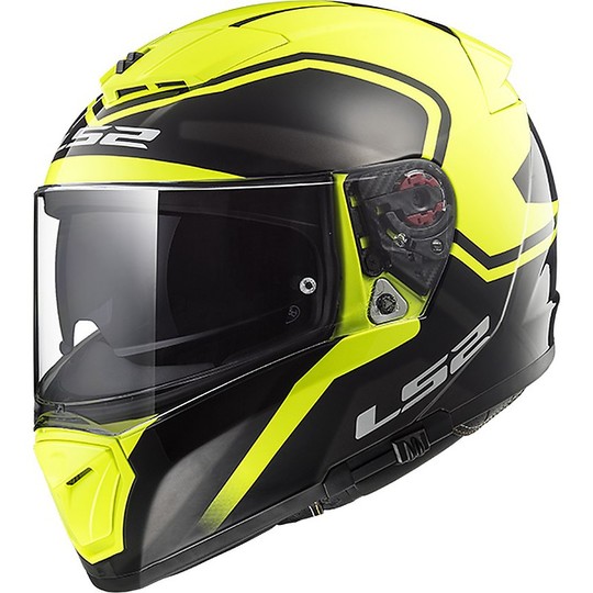 Integral Motorcycle Helmet LS2 FF390 Breaker Bold Black Yellow Fluo