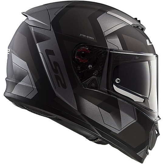 Integral Motorcycle Helmet LS2 FF390 Breaker Physics Black Opal Titanium