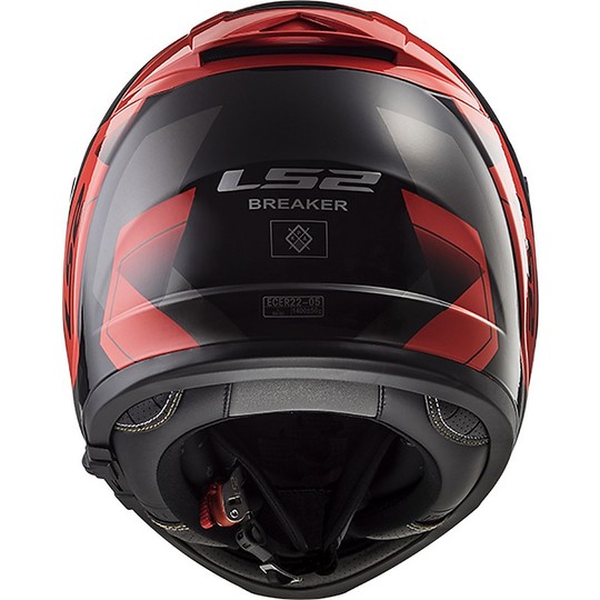 Integral Motorcycle Helmet LS2 FF390 Breaker Physics Black Red