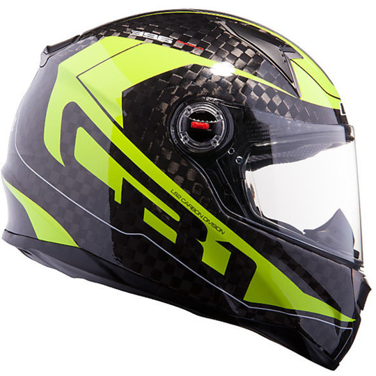 Integral Motorcycle Helmet LS2 FF396 CR1 Diablo Big Carbon Hi-Vision
