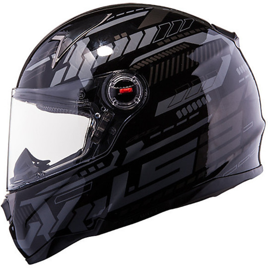 Integral Motorcycle Helmet LS2 FF396 FT2 Tron Matte Black Titanium Double Visor