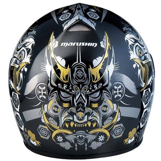 Integral Motorcycle Helmet Marushin Model 222 "Il Piccolo" Niark Black/Gold
