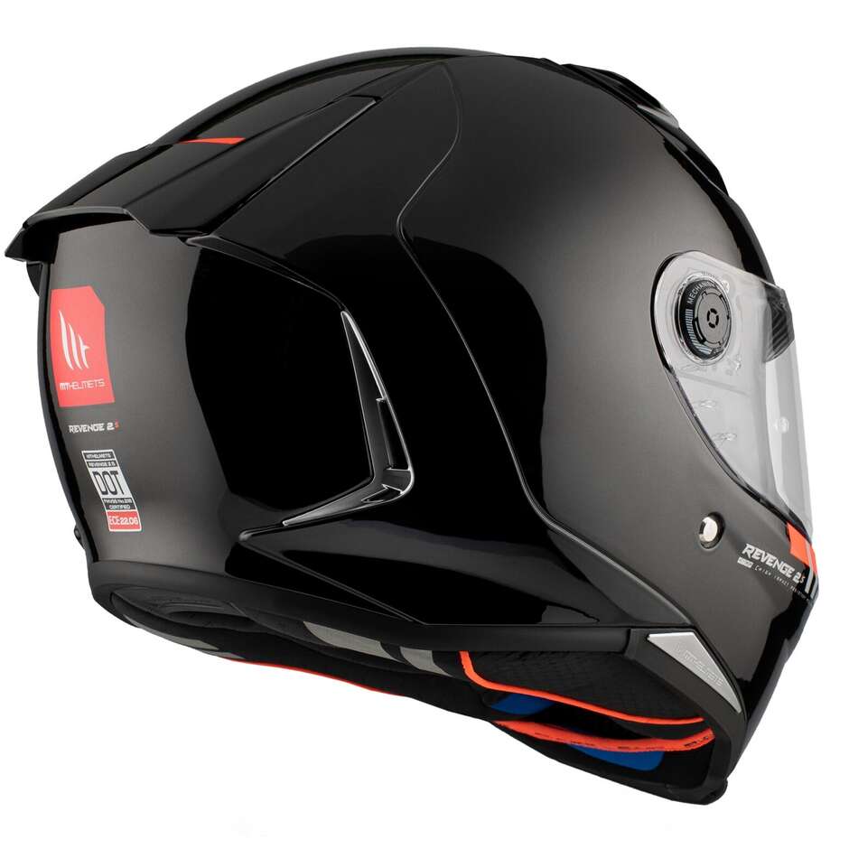 Integral Motorcycle Helmet Mt Helmet REVENGE 2 S Solid A1 Glossy Black