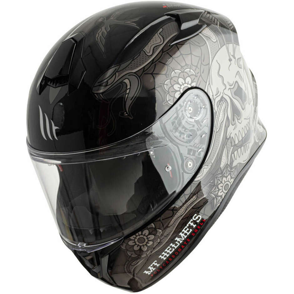 Integral Motorcycle Helmet Mt Helmet TARGO Dagger E1 Glossy Black