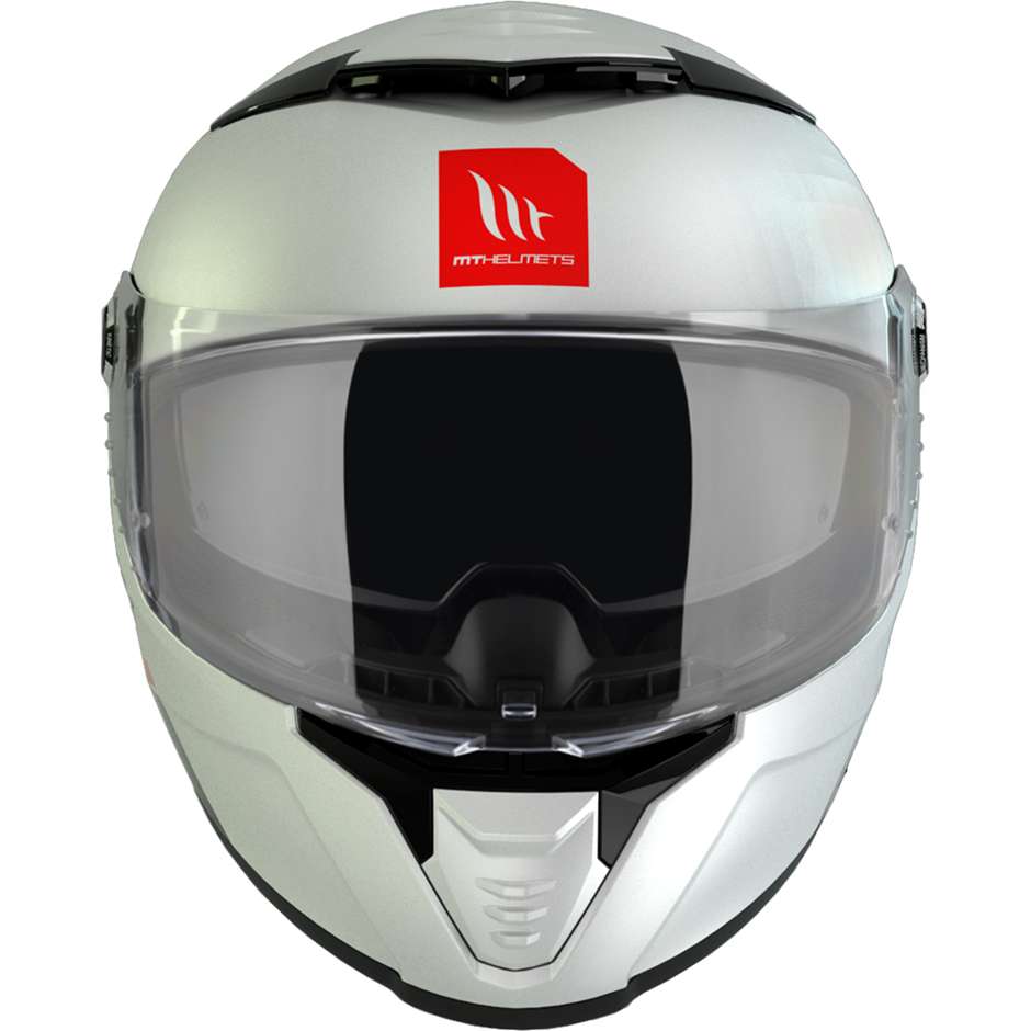 Integral Motorcycle Helmet Mt Helmet THUNDER 4 Sv Solid A0 White Pearl
