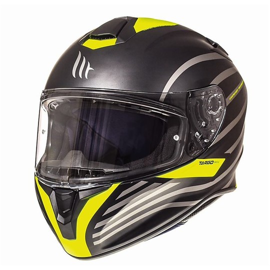 Integral Motorcycle Helmet MT Helmets Targa Doppler A0 Fluo Yellow Opaque