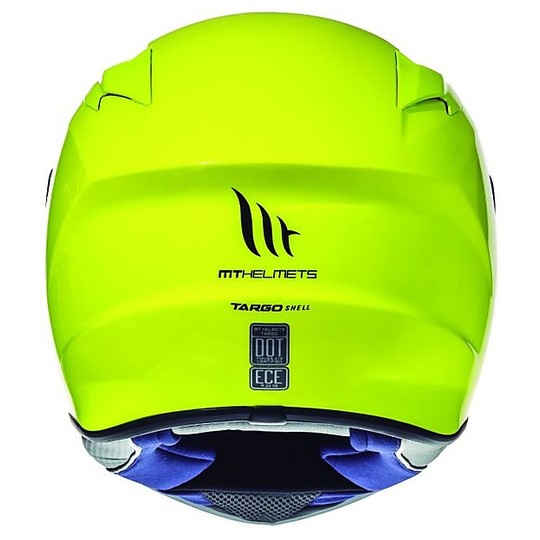 Integral Motorcycle Helmet MT Helmets Targo Solid A3 Fluo Yellow