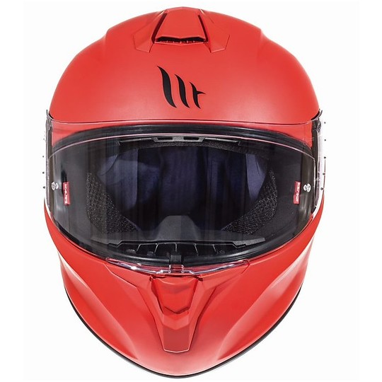 Integral Motorcycle Helmet MT Helmets Targo Solid A5 Flat Red