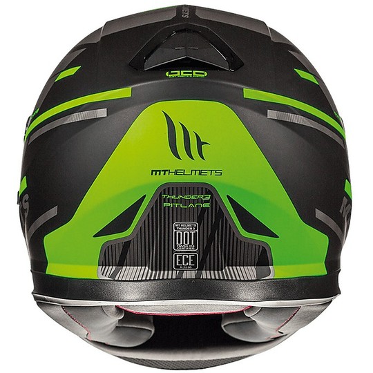 Integral Motorcycle Helmet MT Helmets Thunder3 SV PITLANE C6 Fluo Green Opaque