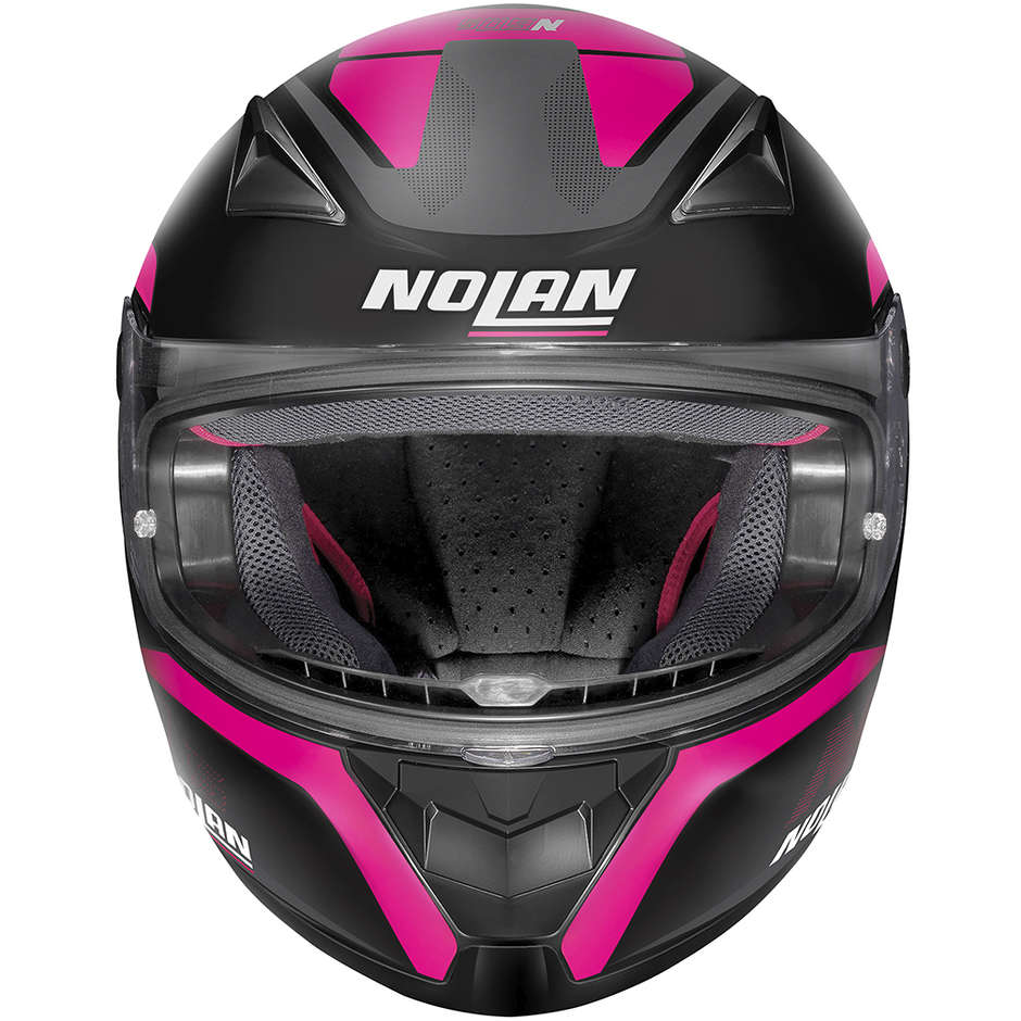 Integral Motorcycle Helmet Nolan N60.5 ADEPT 083 Matt Black Pink