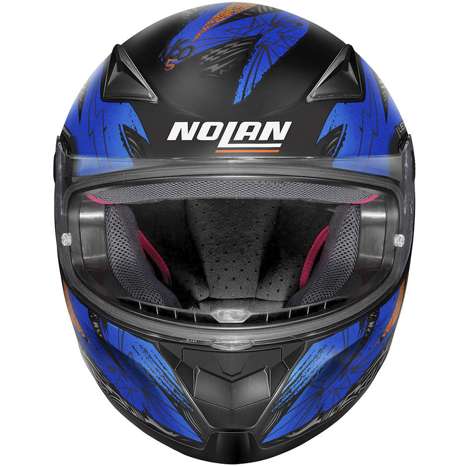 Integral Motorcycle Helmet Nolan N60.5 BOUNTY 078 Matt Black Blue